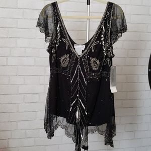 Adrianna Papell scalloped top